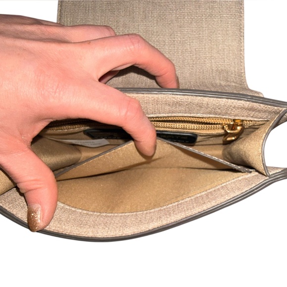 Sondra Roberts Squared Brown and Tan Crocodile Embossed Crossbody Bag (NWOT) - Picture 11 of 13